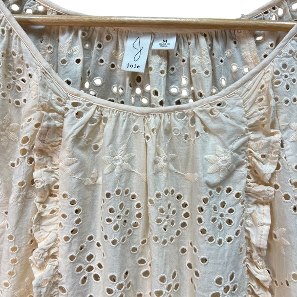 Joie Eyelet Ruffle Drawstring Blouse - Picture 3 of 6